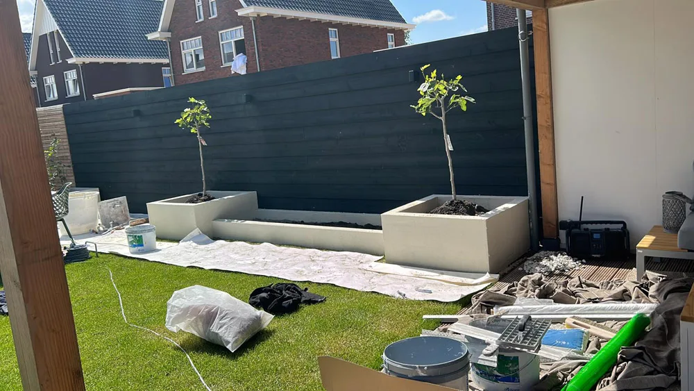 buiten metsel/raapwerk